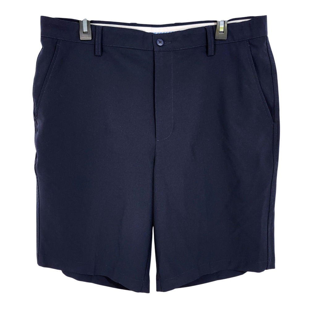 FootJoy Performance Golf Shorts Mens 36 Navy Blue Stretch Flat Front 1126805